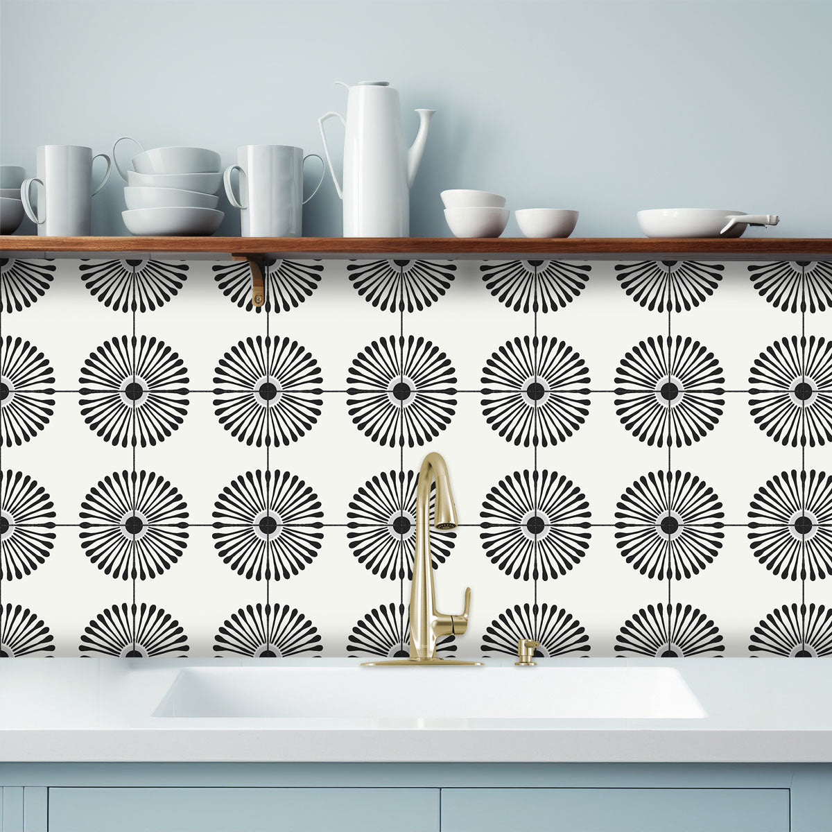 ANEJO EMMELINE Peel & Stick Floor Tile Stickers | Kitchen, Bathroom Wall Backsplash Tile Decals | Removable | Free Shipping